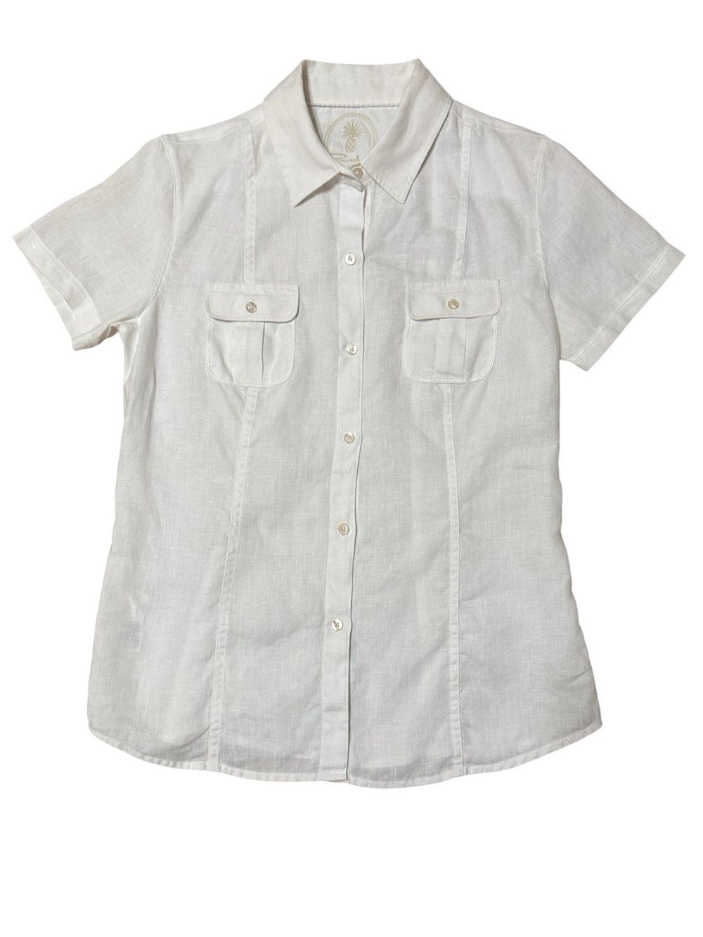 Tommy Bahama Relax White Linen short sleeve classic camp shirt
